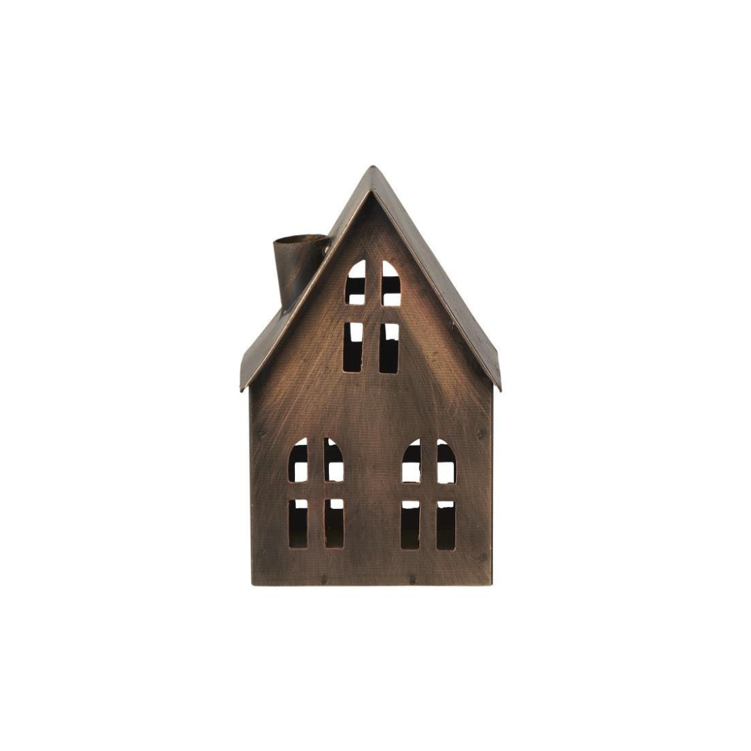 House Candle holder for slim candles - Brown
