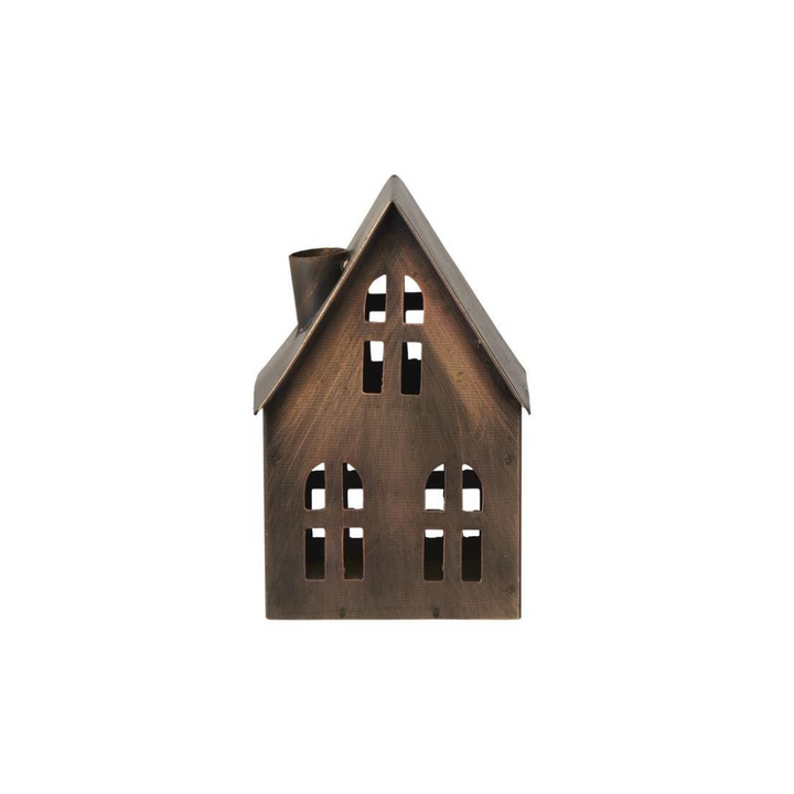House Candle holder for slim candles - Brown