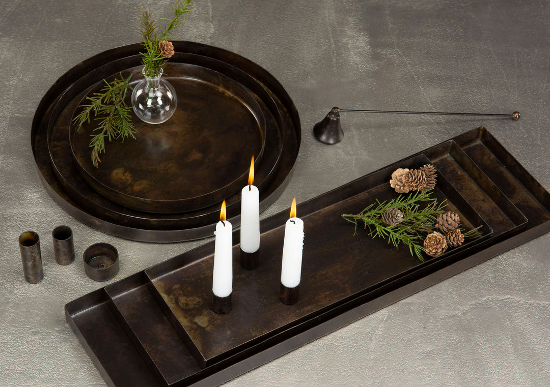 Magnetic Candle Holder - Brown