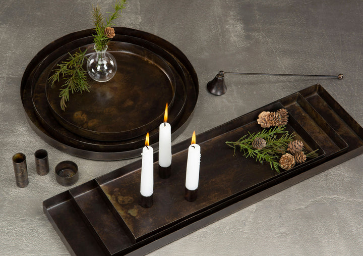 Magnetic Candle Holder - Brown
