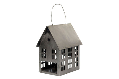Small Heart House Metal Old Grey