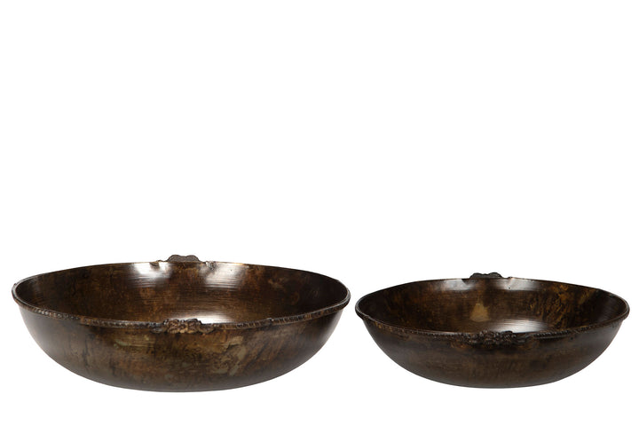 Rosendal Bowl - Round Old Brown
