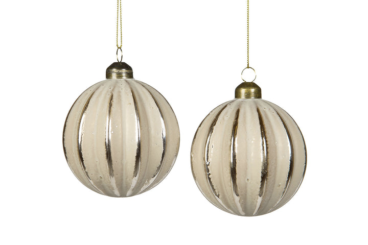 Glass Bauble - Lumi Beige