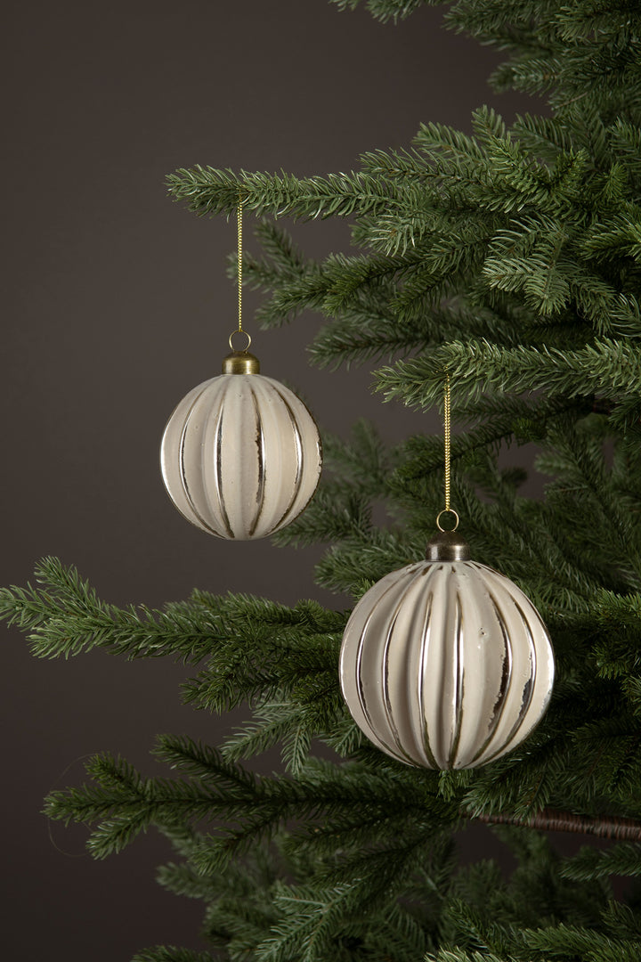 Glass Bauble - Lumi Beige