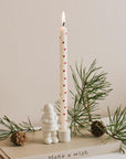 Taper candle - Red hearts 1.3 cm