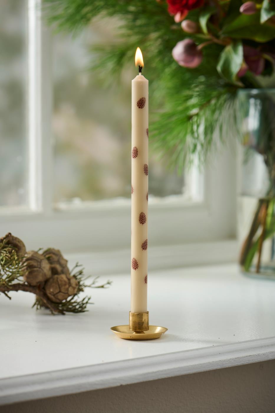 Taper candle - Brown Pines 1.3 cm