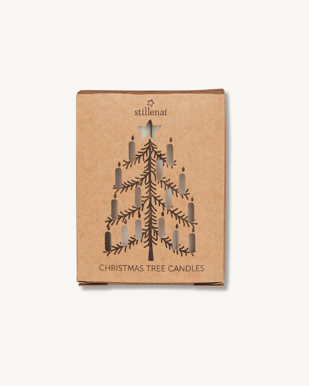 Box with 12 taper candles cream