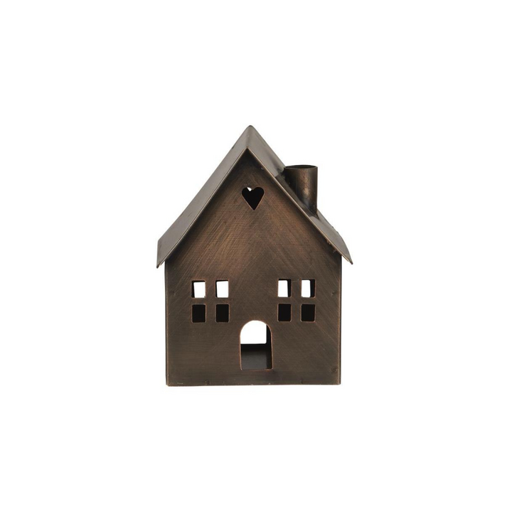 House Candle holder for slim candles - Brown