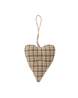 Hanging fabric hearts brown
