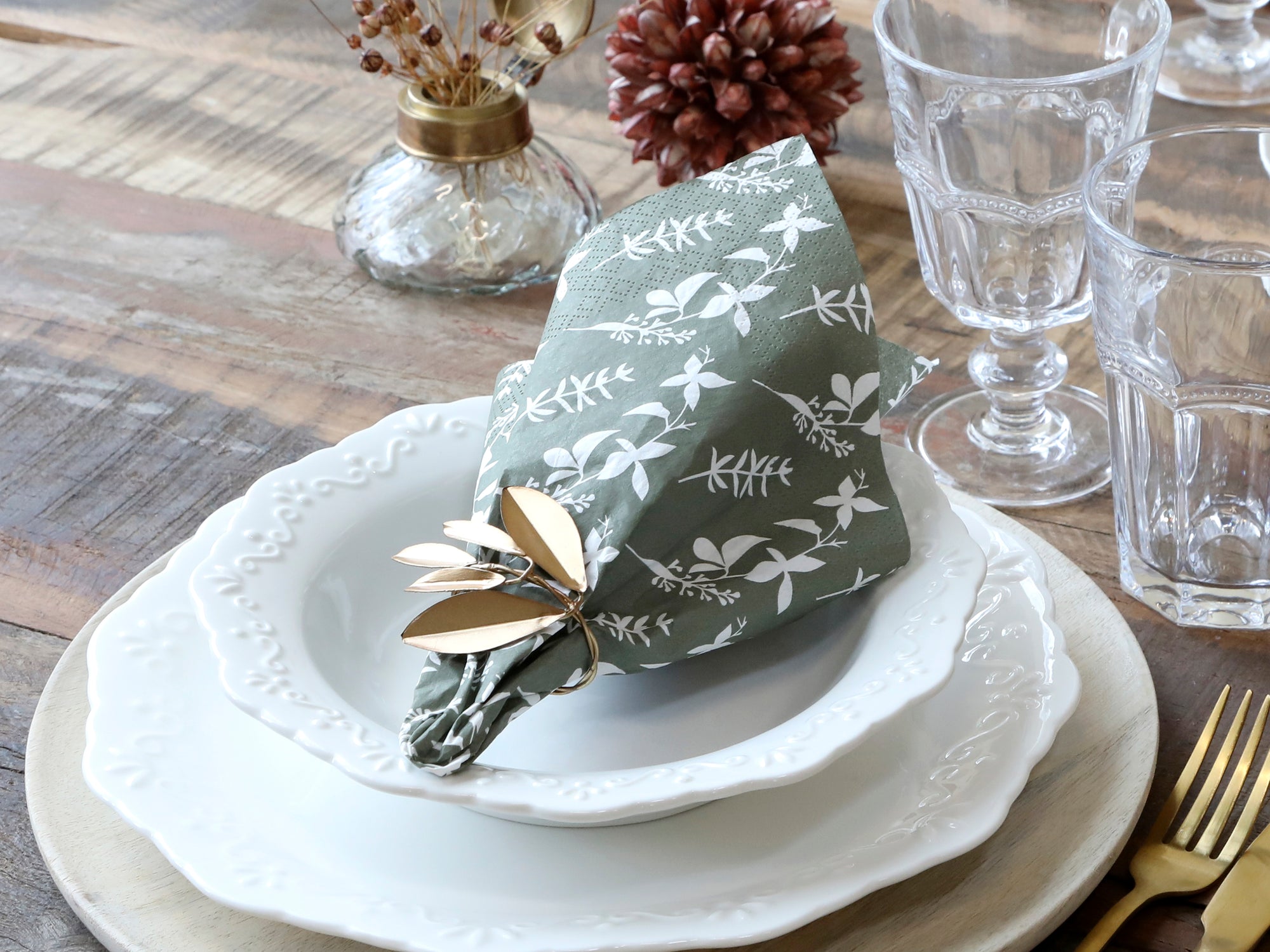 Napkin with  flowers