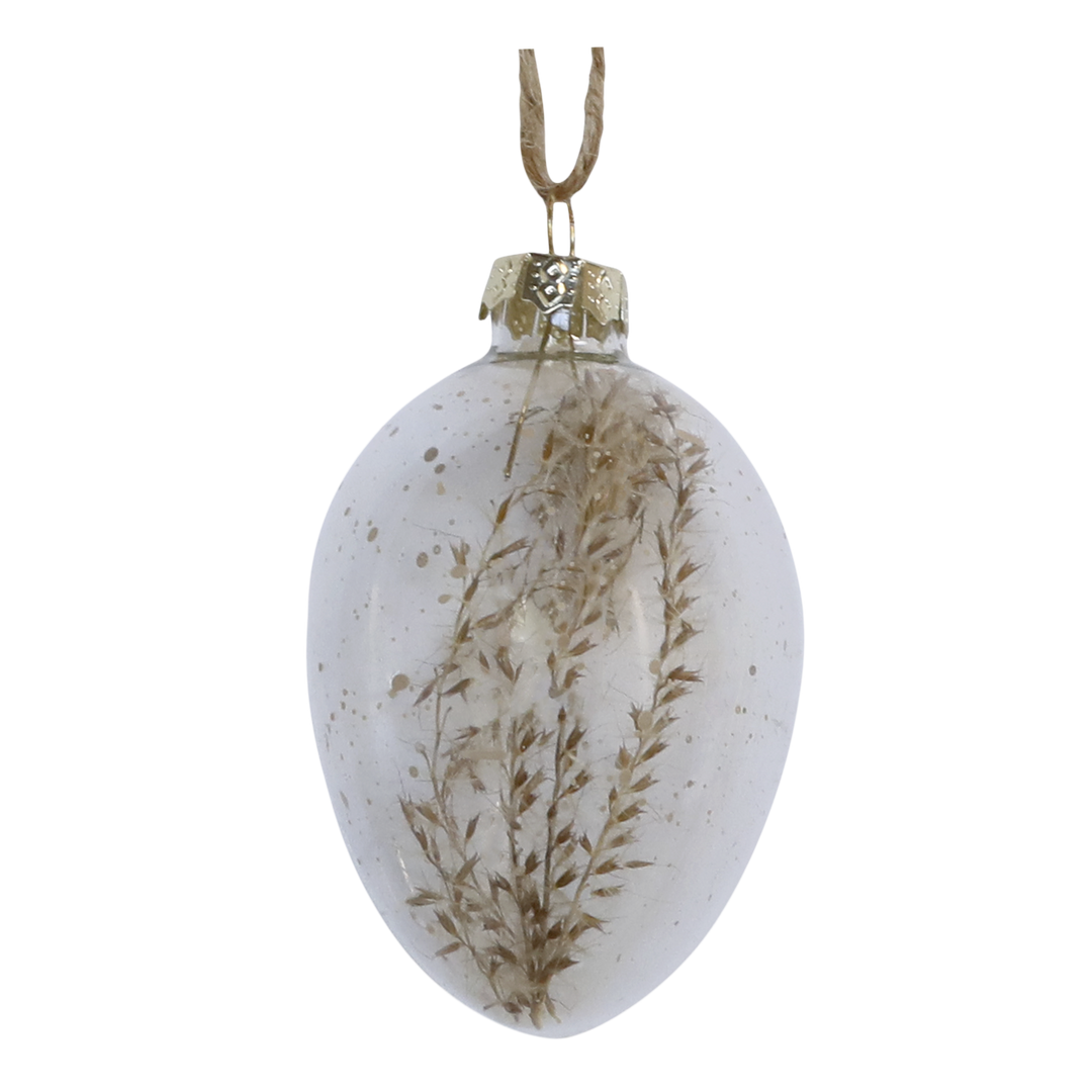 Easter Egg in glass with real flower