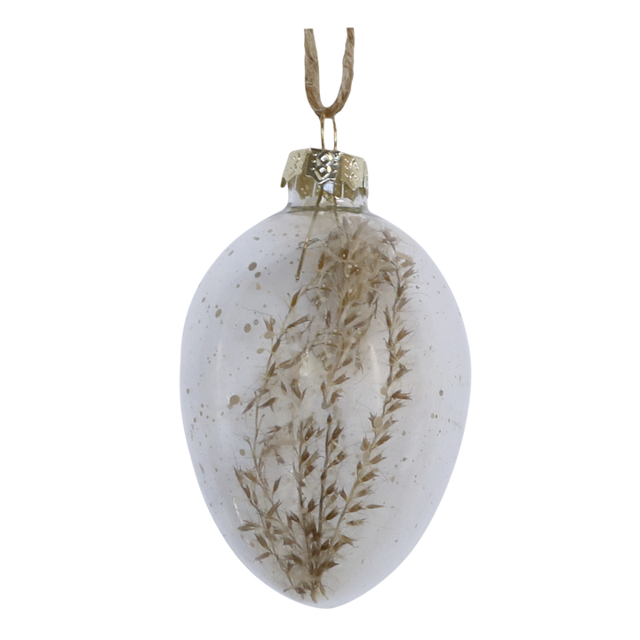 Easter Egg in glass with real flower