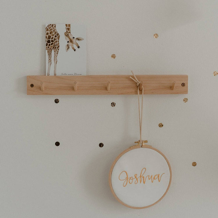 Hook rack with card holder