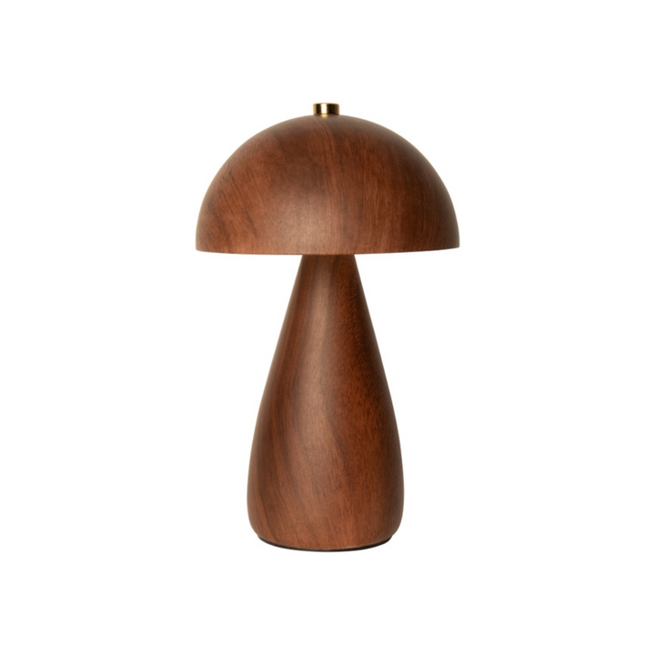 Rechargeable Mushroom Light - Teak Look
