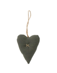 Hanging fabric hearts brown