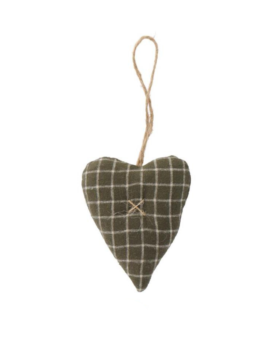 Hanging fabric hearts brown
