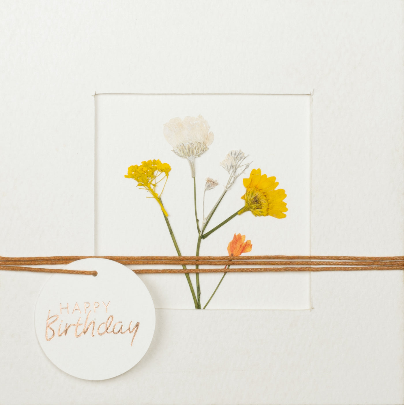 Cartão de flor de feliz aniversário