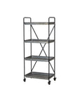 Prateleira metálica industrial com rodas – Zinco cinzento