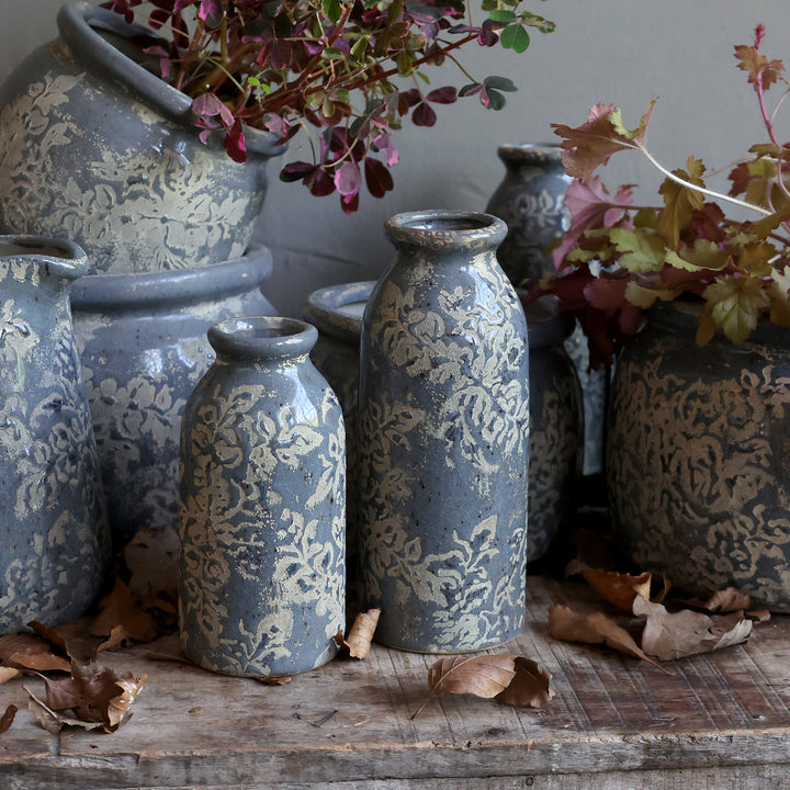 Jar with flower pattern