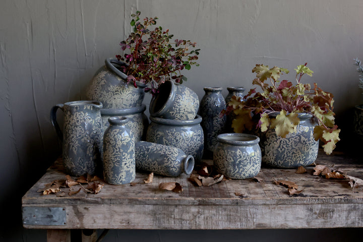 Jar with flower pattern