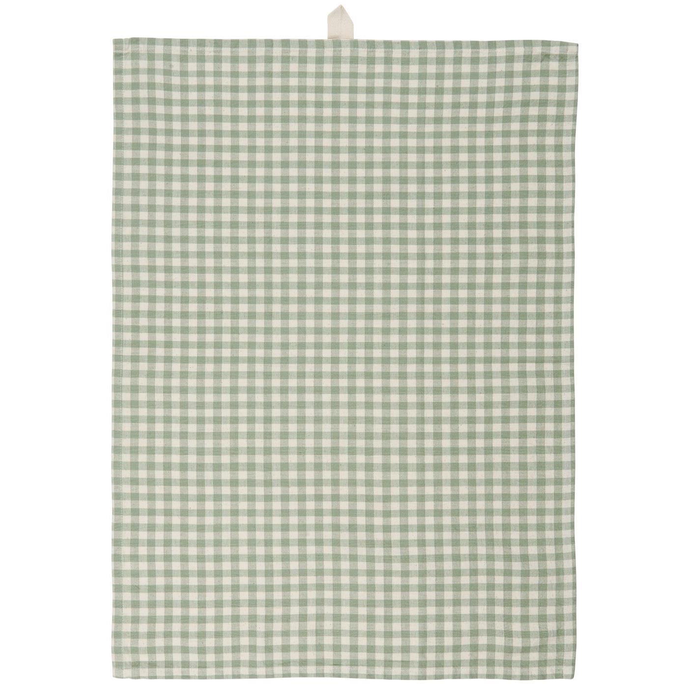 Erik Tea Towel - Dusty Green w/ Natural Checks