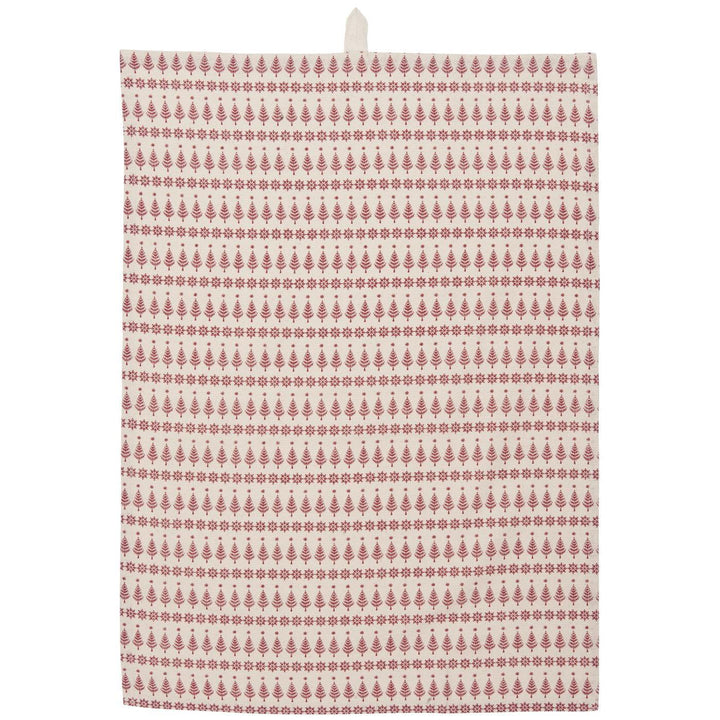 Tea towel - trees and snowflakes