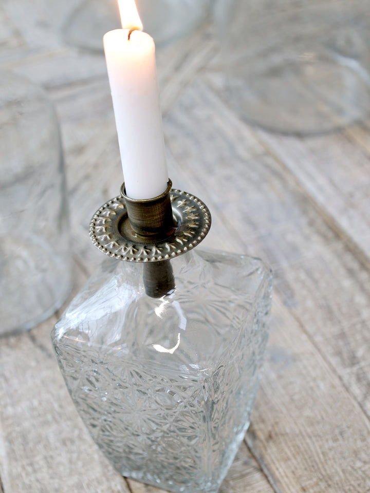 Candle holder for bottle