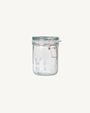 Glass jar w/patent lid Santa's helpers