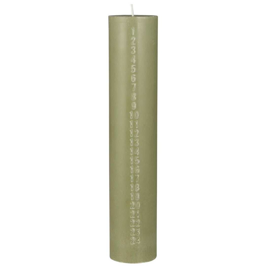 Christmas Advent candle - Dusty Green