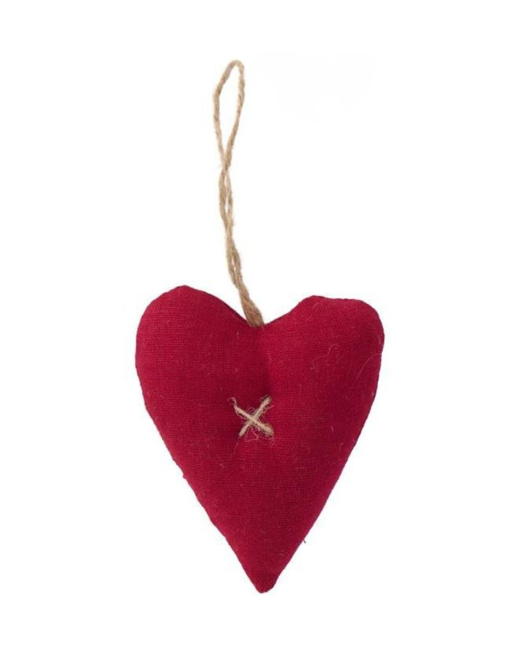 Fabric hearts red