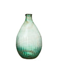 Green Glass Vase - Teardrop