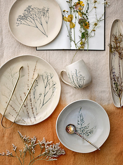 Bea Medium Plate, Nature, Stoneware