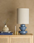 Glass Table Lamp, blue