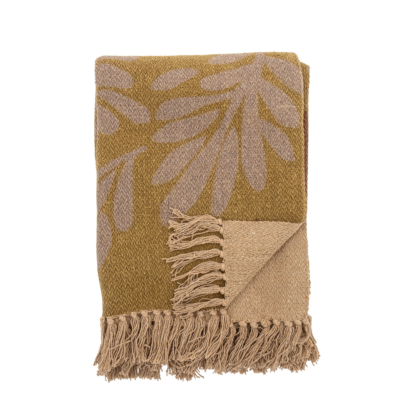 Lark Throw, Yellow, Recycled Cotton