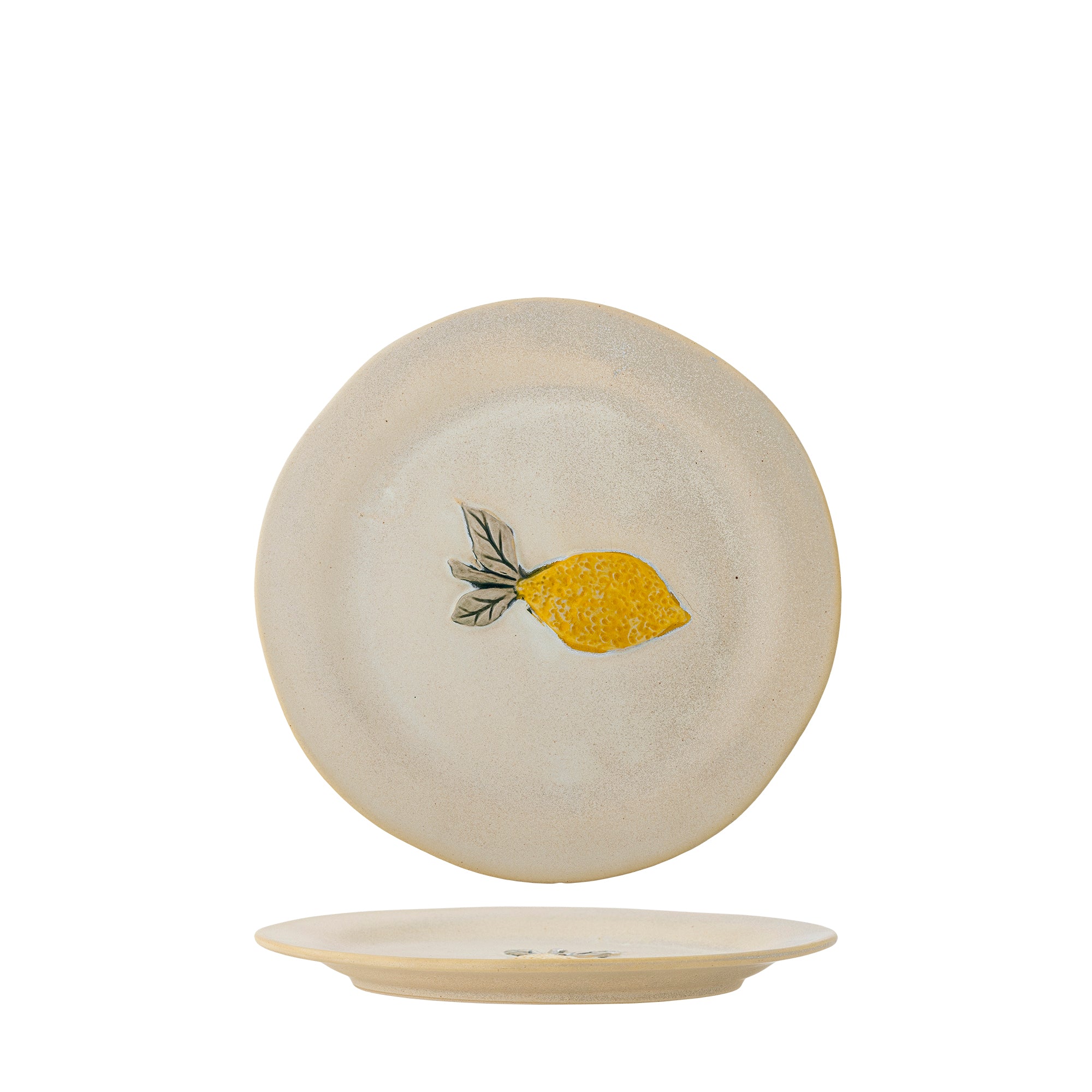 Lemon Plate, Yellow, Stoneware