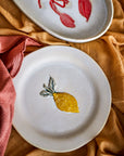 Lemon Plate, Yellow, Stoneware