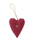 Fabric hearts red
