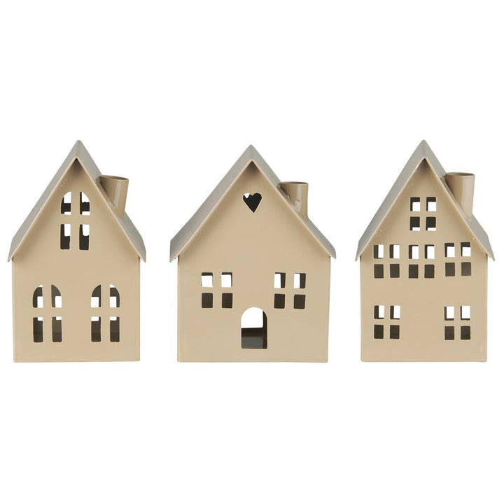 House Candle holder for slim candles - Beige