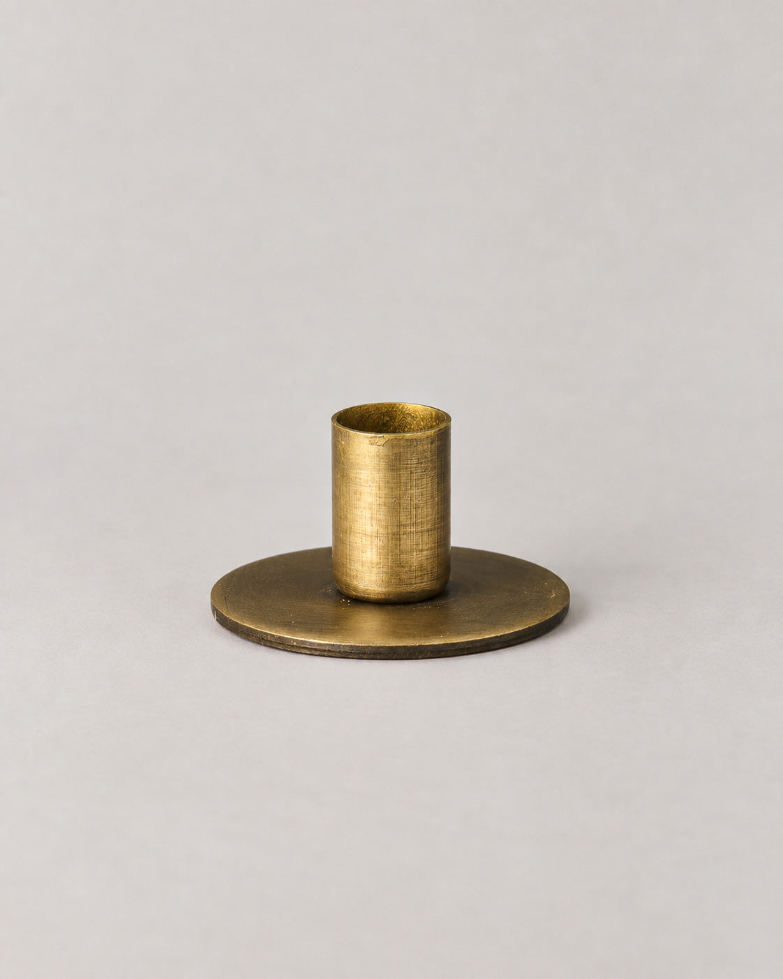 Candle holder - Brass flat base for 1.3 cm candle