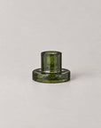 Candleholder glass green for slim 1.3cm candles