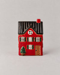 Ceramic house Green shutters