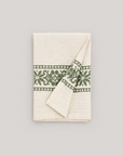Embroidered kitchen towel -Sage green