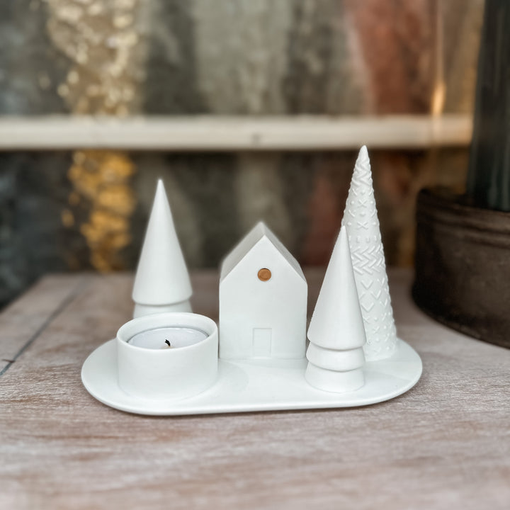 Candle holder Forest cabine
