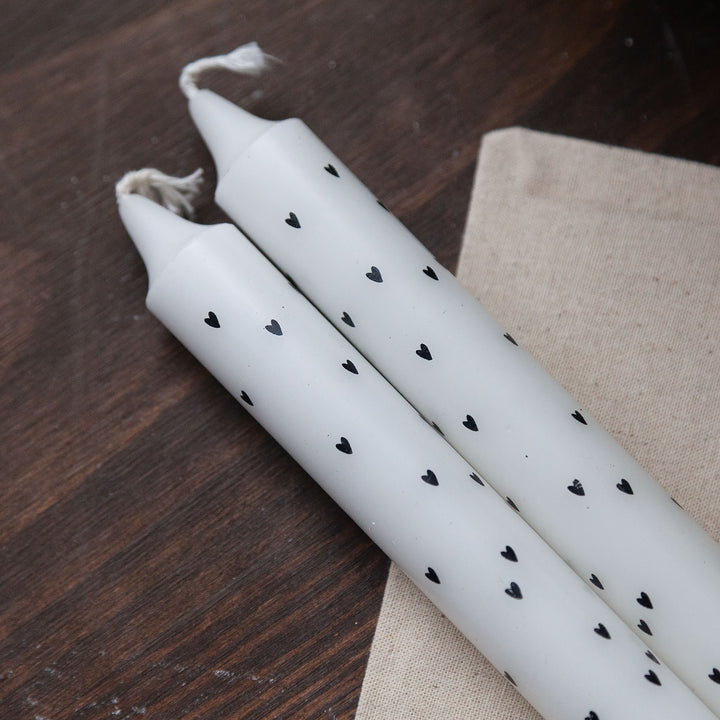 Eco-friendly dinner candle By Kimmi - Lines/stars/hearts