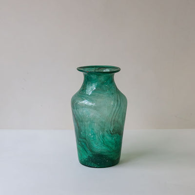 Green Glass Vase - Taper