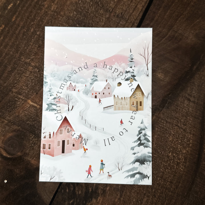 Card Christmas village