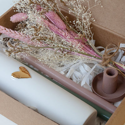 Caixa de Presente - Velas e flores