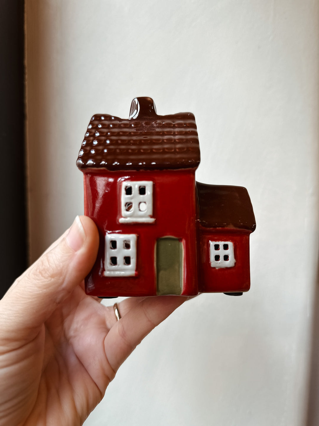 Mini red house with side door