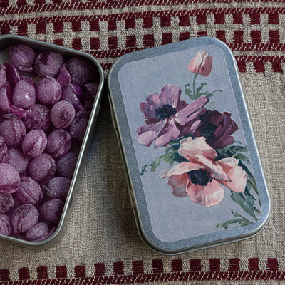 Pastille Tin - Violet/ Pansies Art