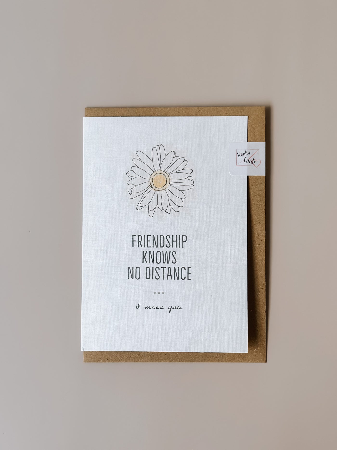 Cartão A Amizade Não Conhece Distância
